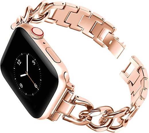 Strap-it Strap-it Correa cadena de acero Apple Watch (oro rosa) Strap-it Strap-it Correa cadena de acero Apple Watch (oro rosa)