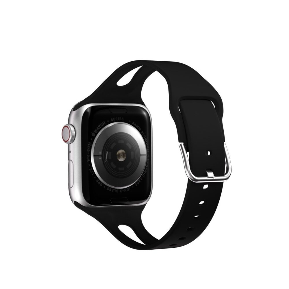 Strap-it Strap-it Correa silicona delgada Apple Watch (negro)