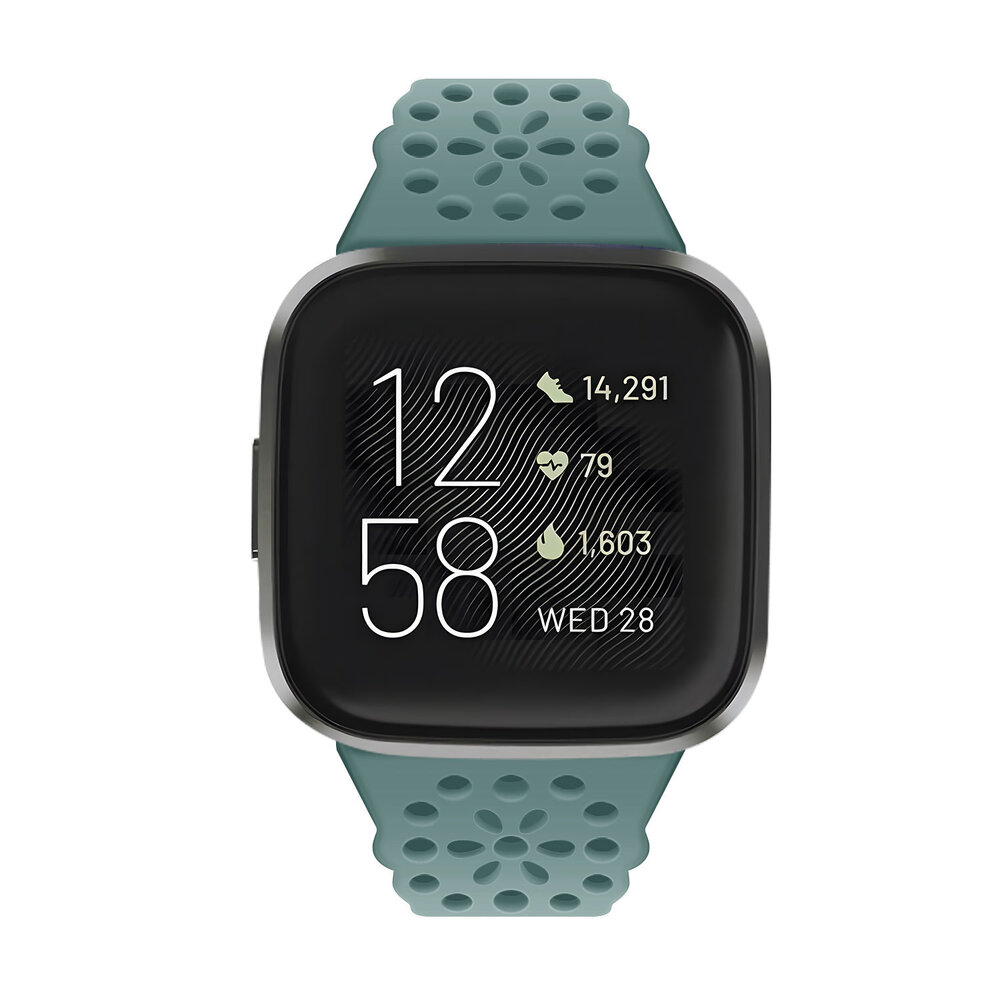 Strap-it Strap-it Correa silicona con estampado Fitbit Versa 3 (verde)