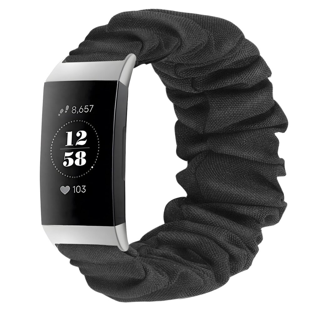 Strap-it Strap-it Correa scrunchie Fitbit Charge 4 (negro) Strap-it Strap-it Correa scrunchie Fitbit Charge 4 (negro)