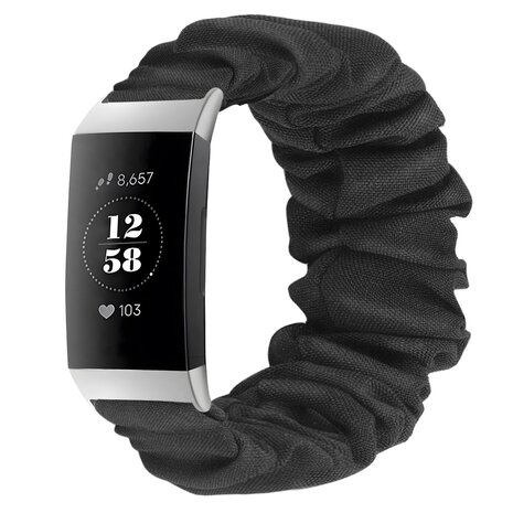 Strap-it Strap-it Correa scrunchie Fitbit Charge 4 (negro) Strap-it Strap-it Correa scrunchie Fitbit Charge 4 (negro)