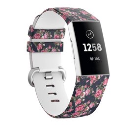 Strap-it Correa silicona Blue Rose Fitbit Charge 3 / 4