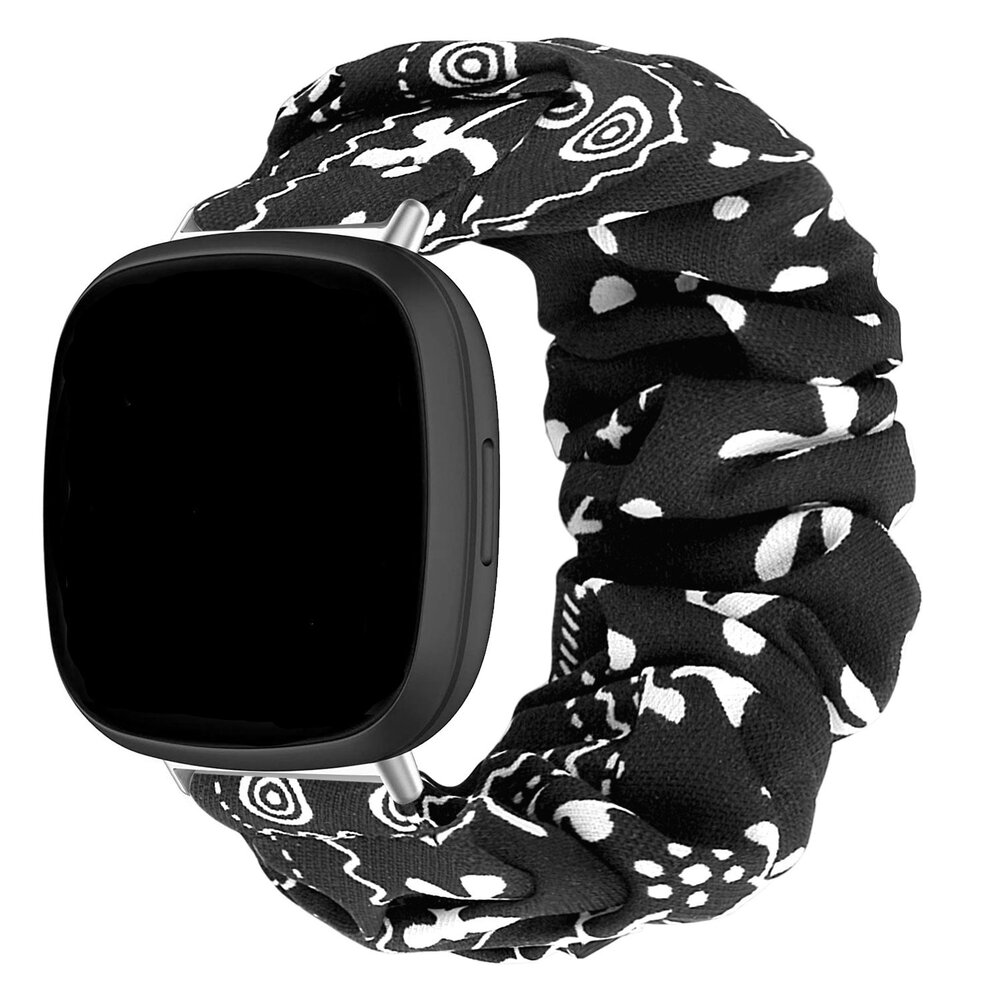 Strap-it Strap-it Correa scrunchie Fitbit Sense (mezcla negro) Strap-it Strap-it Correa scrunchie Fitbit Sense (mezcla negro)