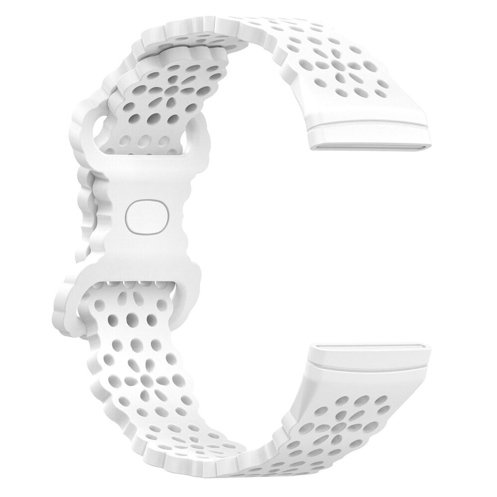Strap-it Strap-it Correa silicona con estampado Fitbit Sense (blanco)