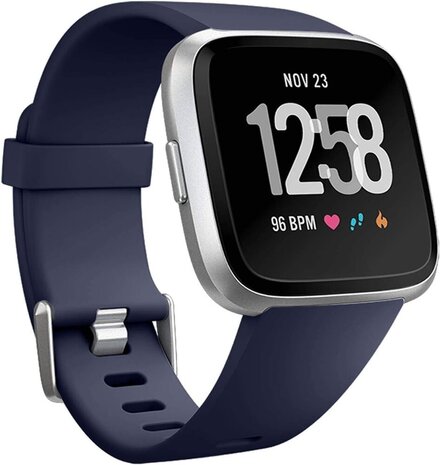 Strap-it Strap-it Correa silicona Fitbit Versa (azul oscuro)
