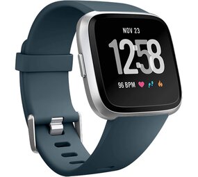 Strap-it Correa silicona Fitbit Versa (gris-azul)
