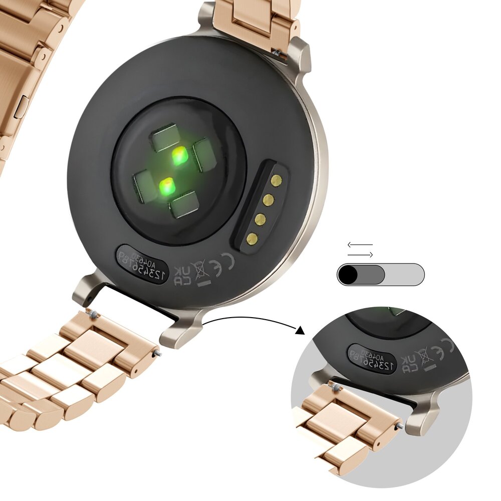 Bandz Bandz Correa acero 'Clásico' Garmin Lily 2 (oro rosa) Bandz Bandz Correa acero 'Clásico' Garmin Lily 2 (oro rosa)