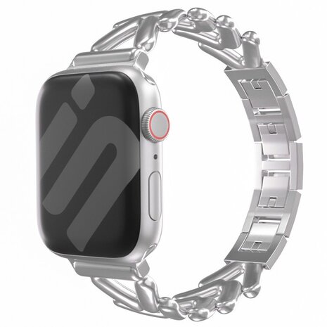 Strap-it Strap-it Correa acero V-type Apple Watch (zilver) Strap-it Strap-it Correa acero V-type Apple Watch (zilver)