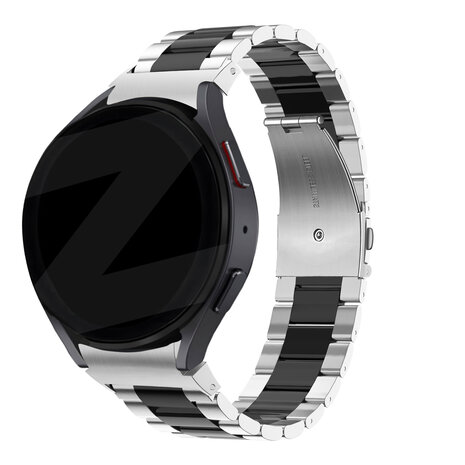 Bandz Bandz Correa acero 'Clásico' Samsung Galaxy Watch 4 44mm (plata/negro) Bandz Bandz Correa acero 'Clásico' Samsung Galaxy Watch 4 44mm (plata/negro)