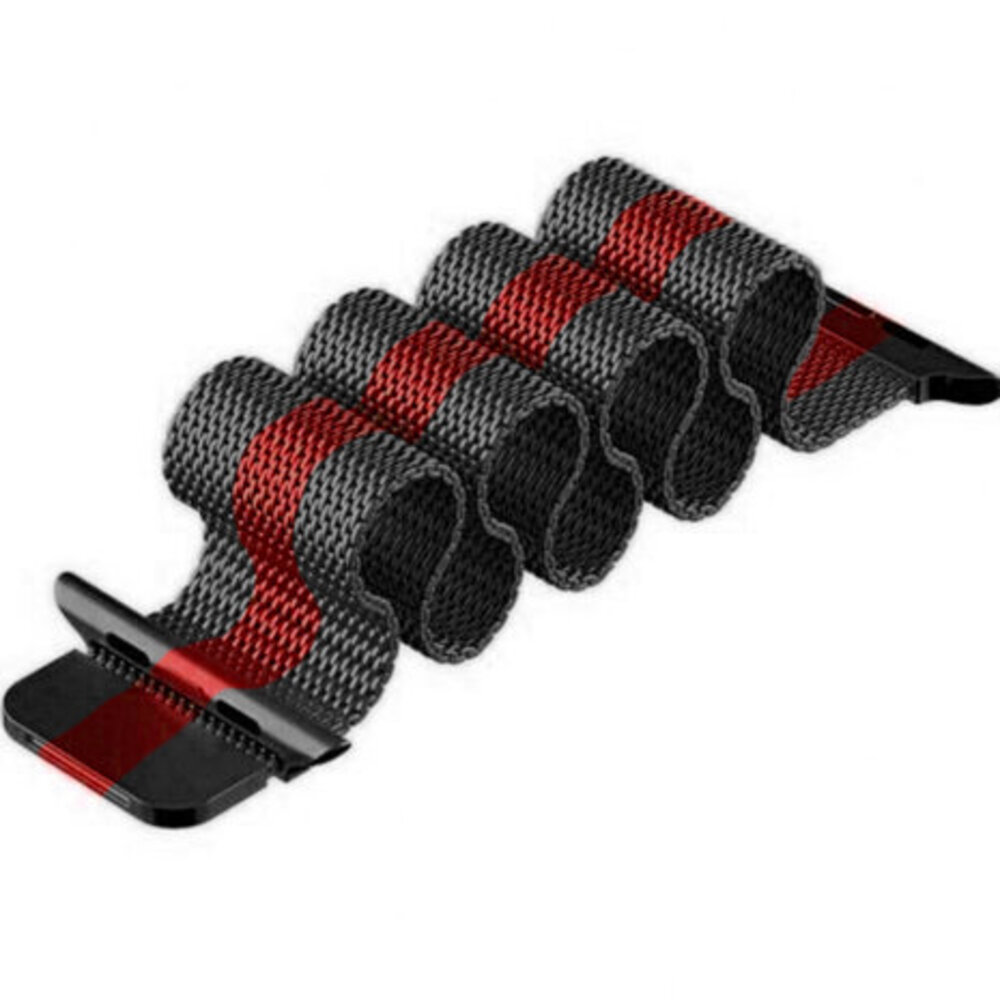 Strap-it Strap-it Correa milanese Apple Watch (negro/rojo) Strap-it Strap-it Correa milanese Apple Watch (negro/rojo)