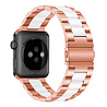 Strap-it Strap-it Correa acero Apple Watch (oro rosa/blanco) Strap-it Strap-it Correa acero Apple Watch (oro rosa/blanco)