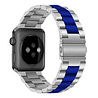 Strap-it Strap-it Correa acero Apple Watch (plata/azul) Strap-it Strap-it Correa acero Apple Watch (plata/azul)