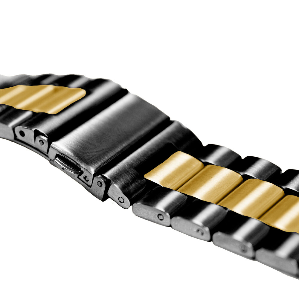 Strap-it Strap-it Correa acero Apple Watch (negro/dorado) Strap-it Strap-it Correa acero Apple Watch (negro/dorado)