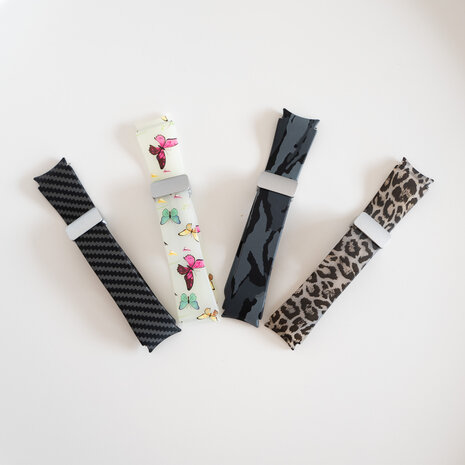 Strap-it Strap-it Correa D-Buckle transparentee Samsung Galaxy Watch 4 40mm leopardo Strap-it Strap-it Correa D-Buckle transparentee Samsung Galaxy Watch 4 40mm leopardo