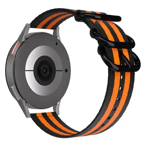Strap-it Strap-it Correa nylon con hebilla Samsung Galaxy Watch 6 Classic 43mm (negro/naranja) Strap-it Strap-it Correa nylon con hebilla Samsung Galaxy Watch 6 Classic 43mm (negro/naranja)
