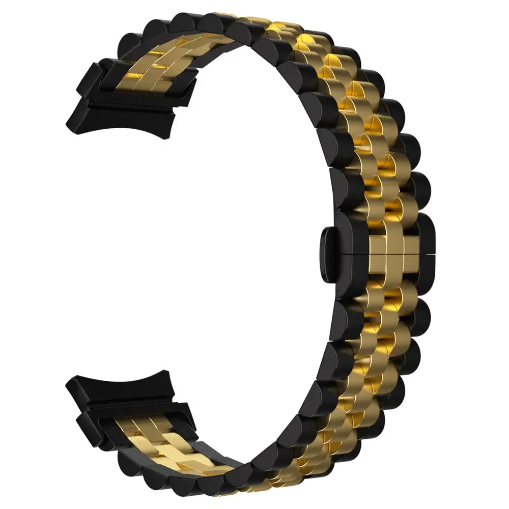 Strap-it Strap-it Correa acero Jubilee Samsung Galaxy Watch 4 - 44 mm (negro/dorado) Strap-it Strap-it Correa acero Jubilee Samsung Galaxy Watch 4 - 44 mm (negro/dorado)