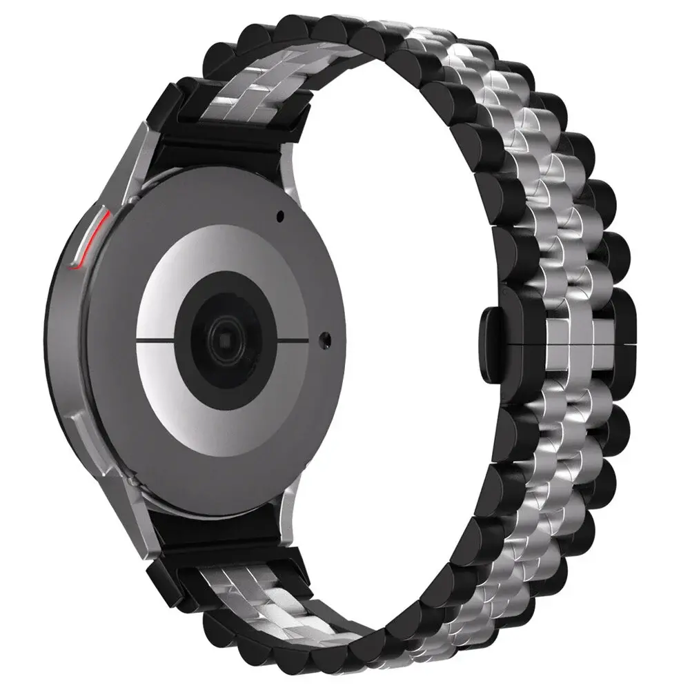 Strap-it Strap-it Correa acero Jubilee Samsung Galaxy Watch 4 - 44 mm (negro/plateado) Strap-it Strap-it Correa acero Jubilee Samsung Galaxy Watch 4 - 44 mm (negro/plateado)