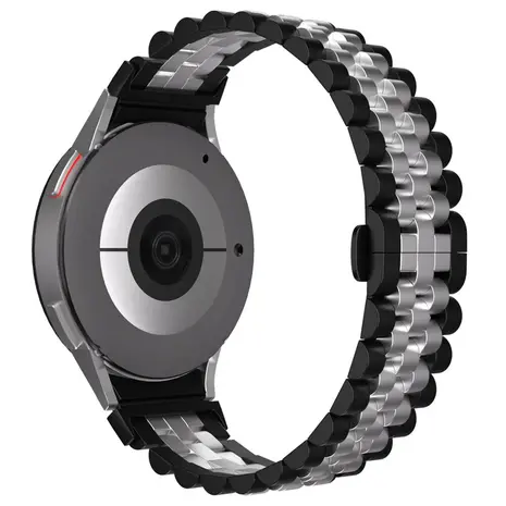 Strap-it Strap-it Correa acero Jubilee Samsung Galaxy Watch 4 - 44 mm (negro/plateado) Strap-it Strap-it Correa acero Jubilee Samsung Galaxy Watch 4 - 44 mm (negro/plateado)