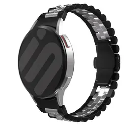 Strap-it Correa acero Jubilee Samsung Galaxy Watch 4 - 44 mm (negro/plateado) Strap-it Correa acero Jubilee Samsung Galaxy Watch 4 - 44 mm (negro/plateado)