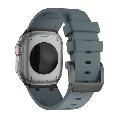 Bandz Bandz Correa silicona 'Luxe Liqiud' Apple Watch (gris con negro)