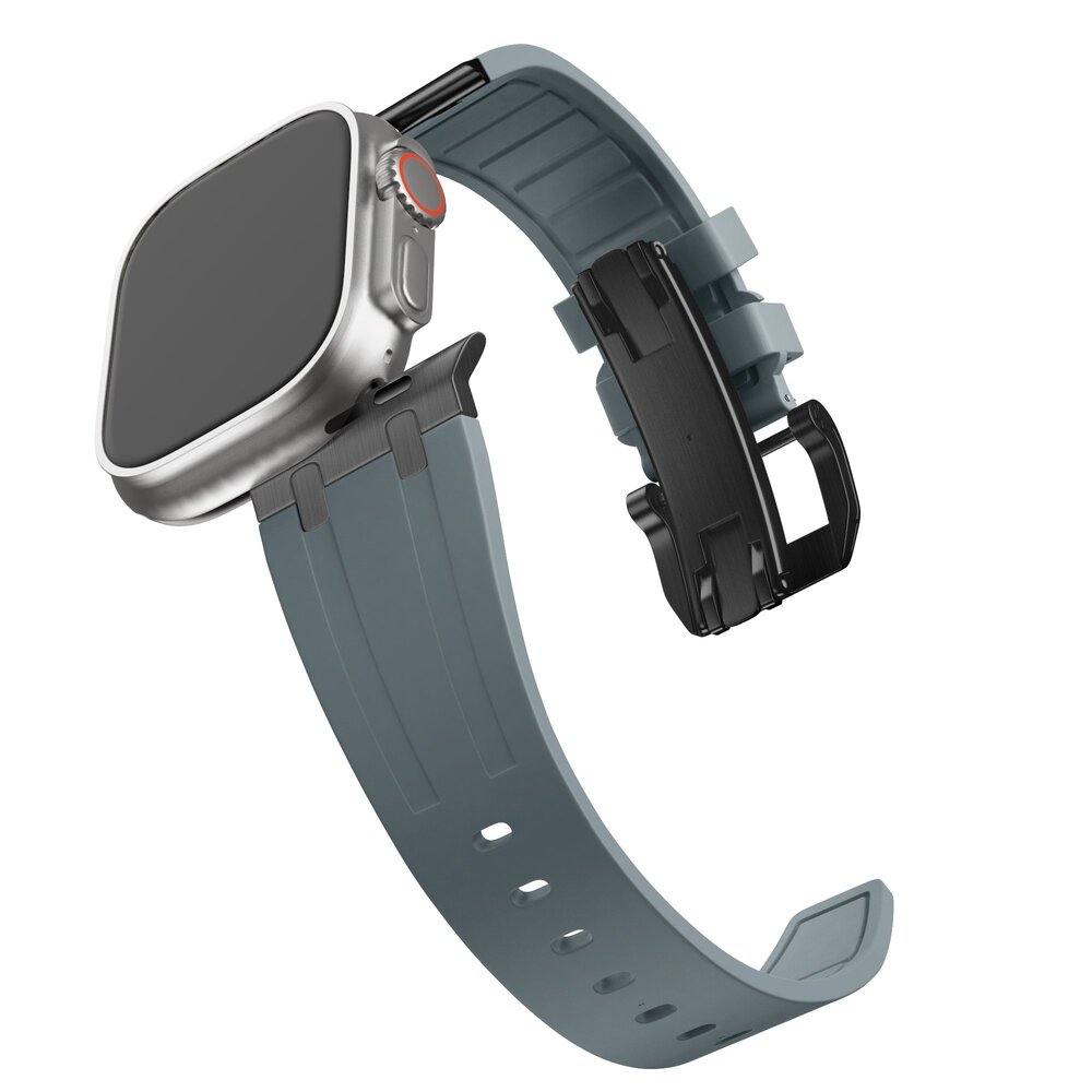 Bandz Bandz Correa silicona 'Luxe Liqiud' Apple Watch (gris con negro)