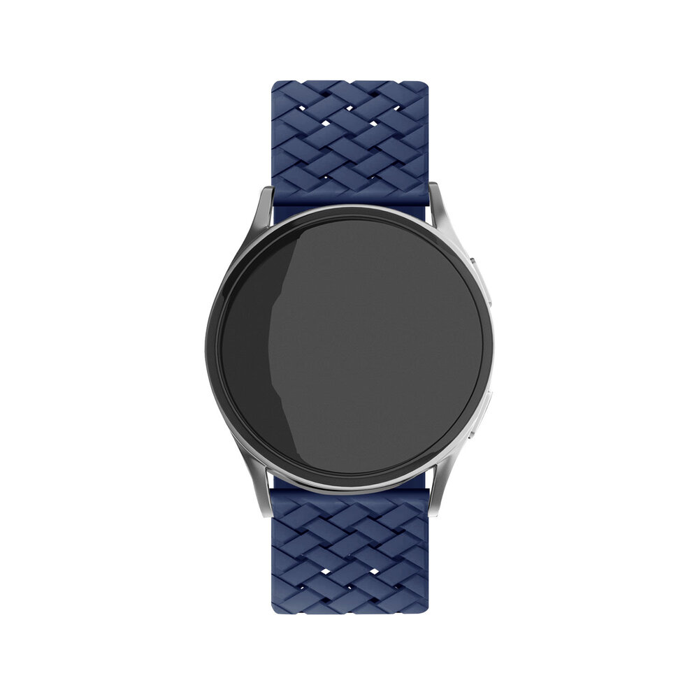 Strap-it Strap-it Correa silicona trenzada Samsung Galaxy Watch FE (azul oscuro)