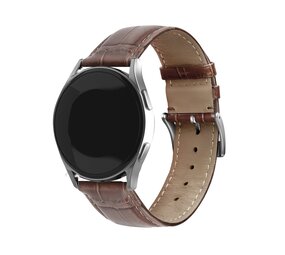 Strap-it Correa cuero patrón cocodrilo Samsung Galaxy Watch FE (marrón) Strap-it Correa cuero patrón cocodrilo Samsung Galaxy Watch FE (marrón)