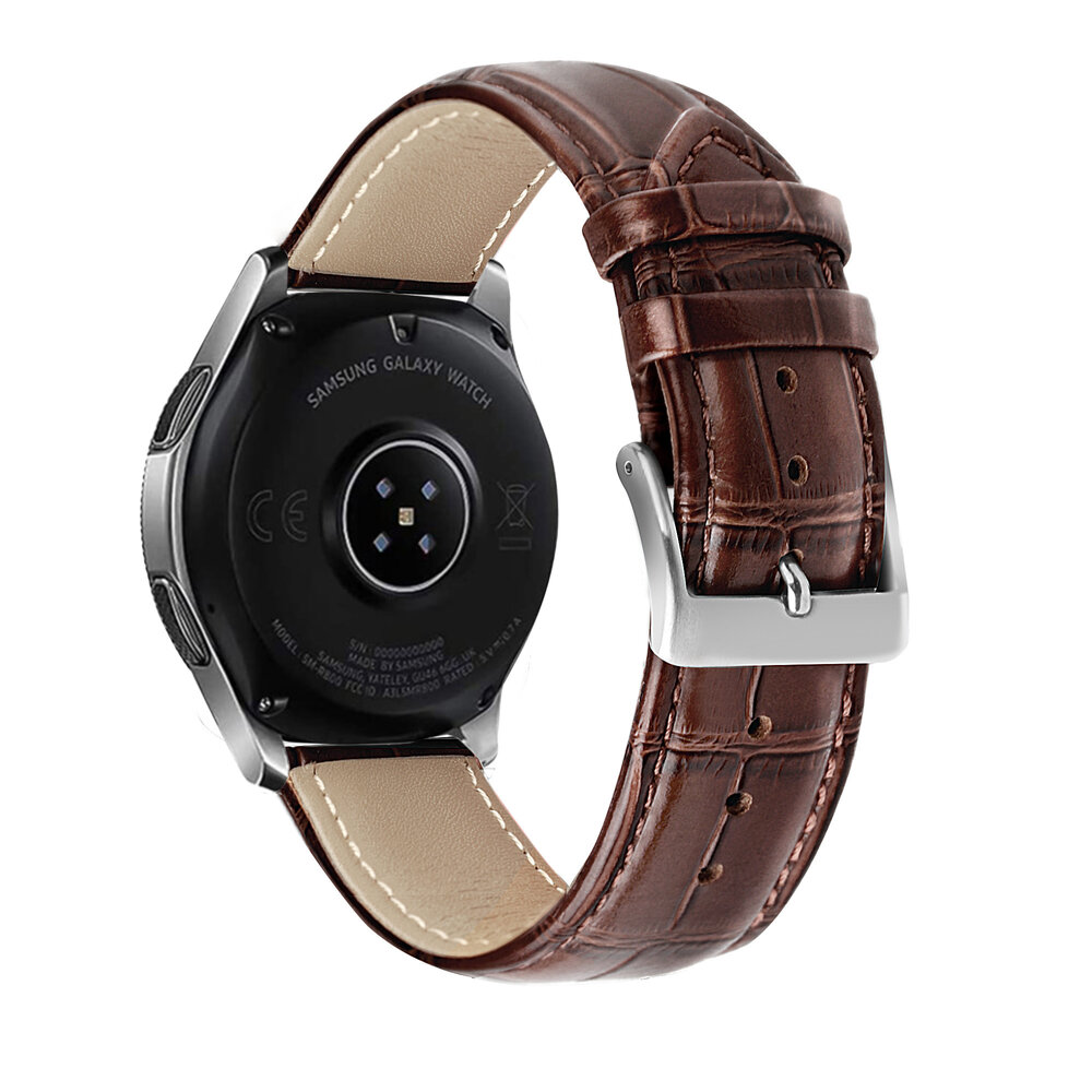 Strap-it Strap-it Correa cuero patrón cocodrilo Samsung Galaxy Watch FE (marrón) Strap-it Strap-it Correa cuero patrón cocodrilo Samsung Galaxy Watch FE (marrón)