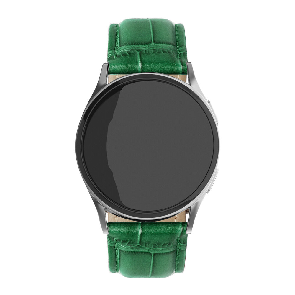 Strap-it Strap-it Correa cuero patrón cocodrilo Samsung Galaxy Watch FE (verde) Strap-it Strap-it Correa cuero patrón cocodrilo Samsung Galaxy Watch FE (verde)