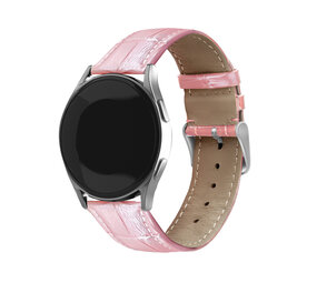 Strap-it Correa cuero patrón cocodrilo Samsung Galaxy Watch FE (rosa) Strap-it Correa cuero patrón cocodrilo Samsung Galaxy Watch FE (rosa)