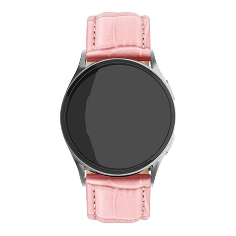 Strap-it Strap-it Correa cuero patrón cocodrilo Samsung Galaxy Watch FE (arena rosa) Strap-it Strap-it Correa cuero patrón cocodrilo Samsung Galaxy Watch FE (arena rosa)