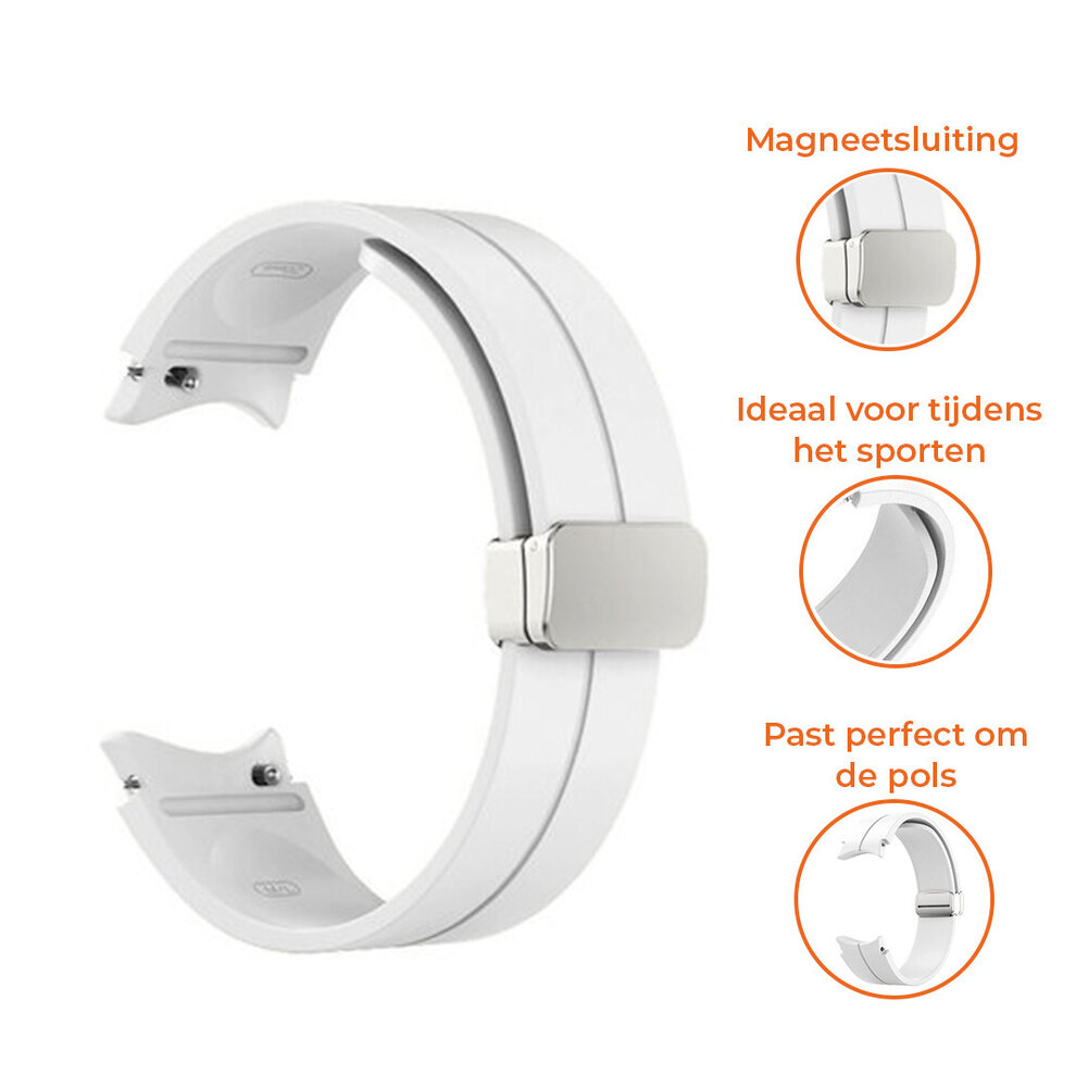 Strap-it Strap-it Correa D-Buckle Sport Samsung Galaxy Watch FE (blanco) Strap-it Strap-it Correa D-Buckle Sport Samsung Galaxy Watch FE (blanco)