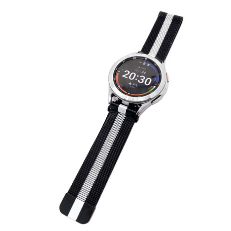 Strap-it Strap-it Correa milanese Samsung Galaxy Watch FE (negro/blanco) Strap-it Strap-it Correa milanese Samsung Galaxy Watch FE (negro/blanco)