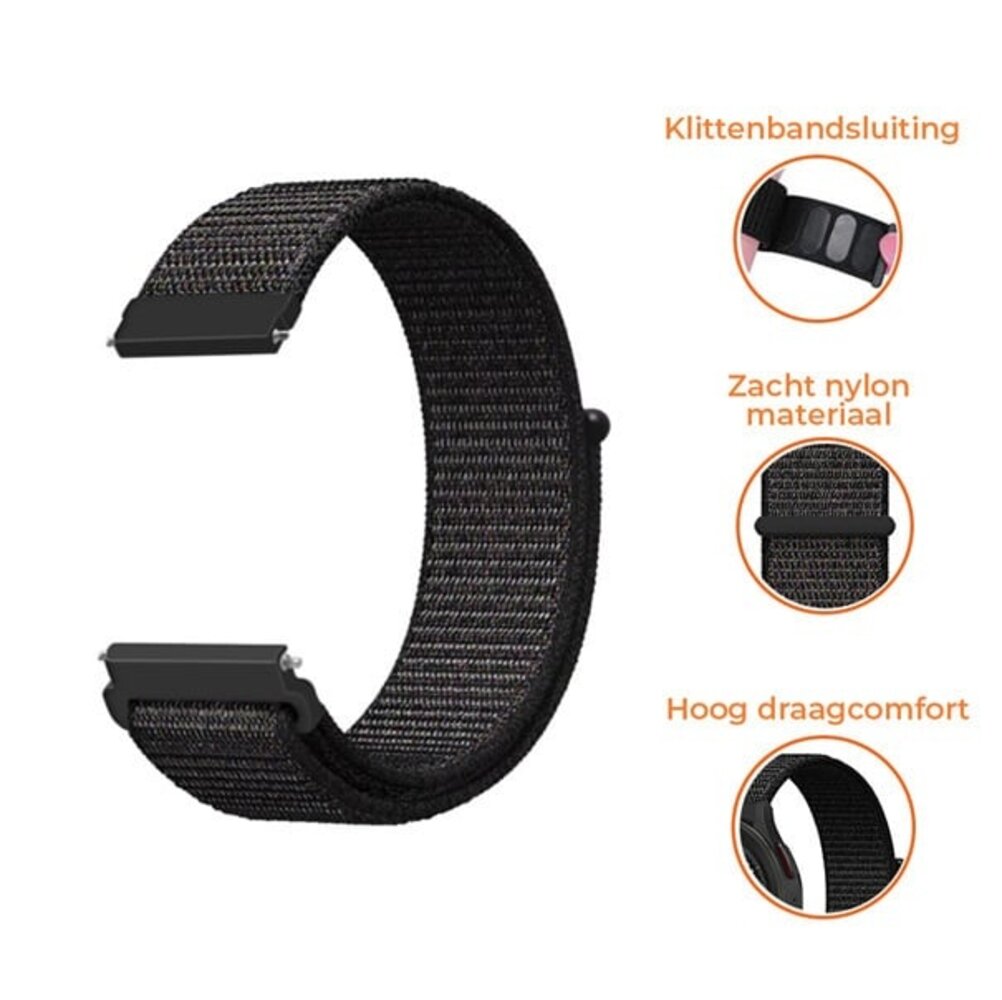 Strap-it Strap-it Correa nylon Samsung Galaxy watch FE (negro) Strap-it Strap-it Correa nylon Samsung Galaxy watch FE (negro)