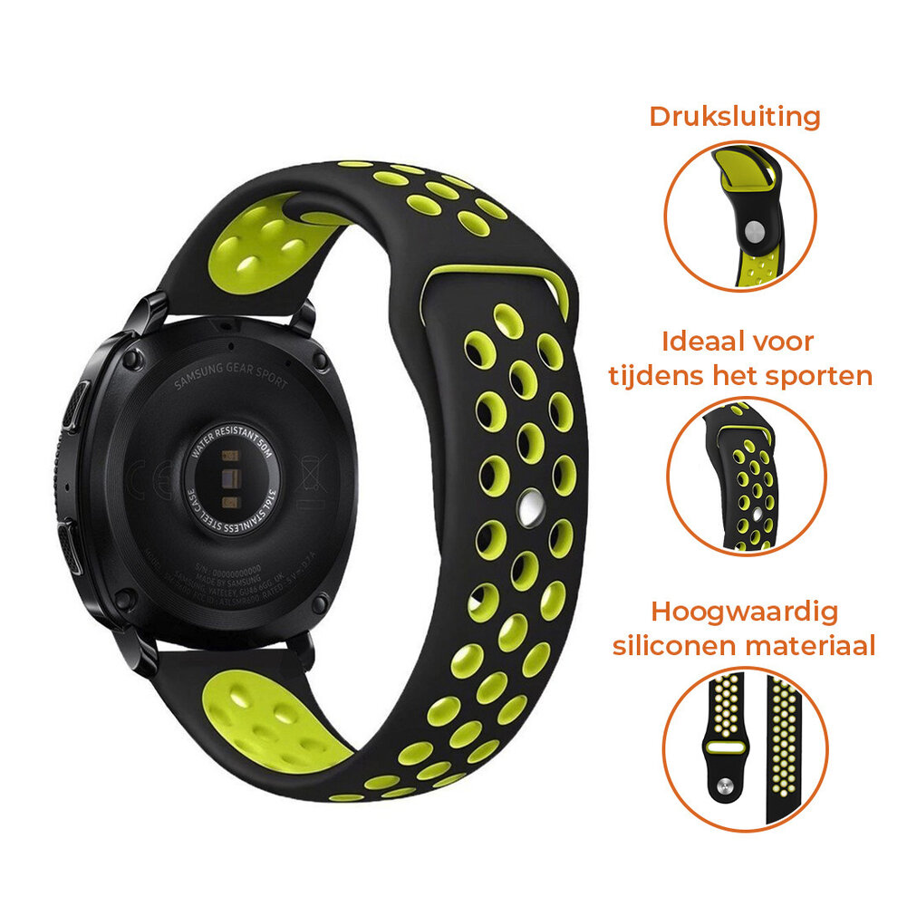 Strap-it Strap-it Correa deportiva Samsung Galaxy Watch FE (negro/amarillo) Strap-it Strap-it Correa deportiva Samsung Galaxy Watch FE (negro/amarillo)