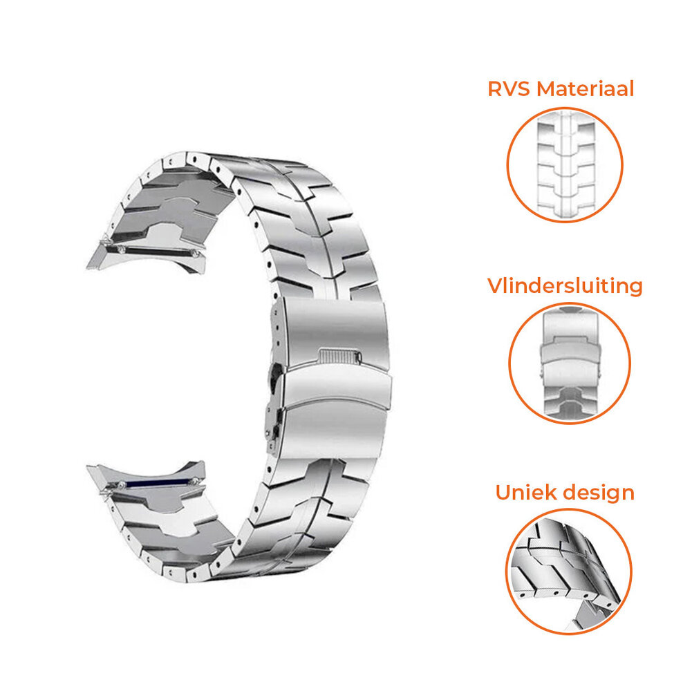 Strap-it Strap-it Correa acero sólida Samsung Galaxy Watch FE (plata) Strap-it Strap-it Correa acero sólida Samsung Galaxy Watch FE (plata)