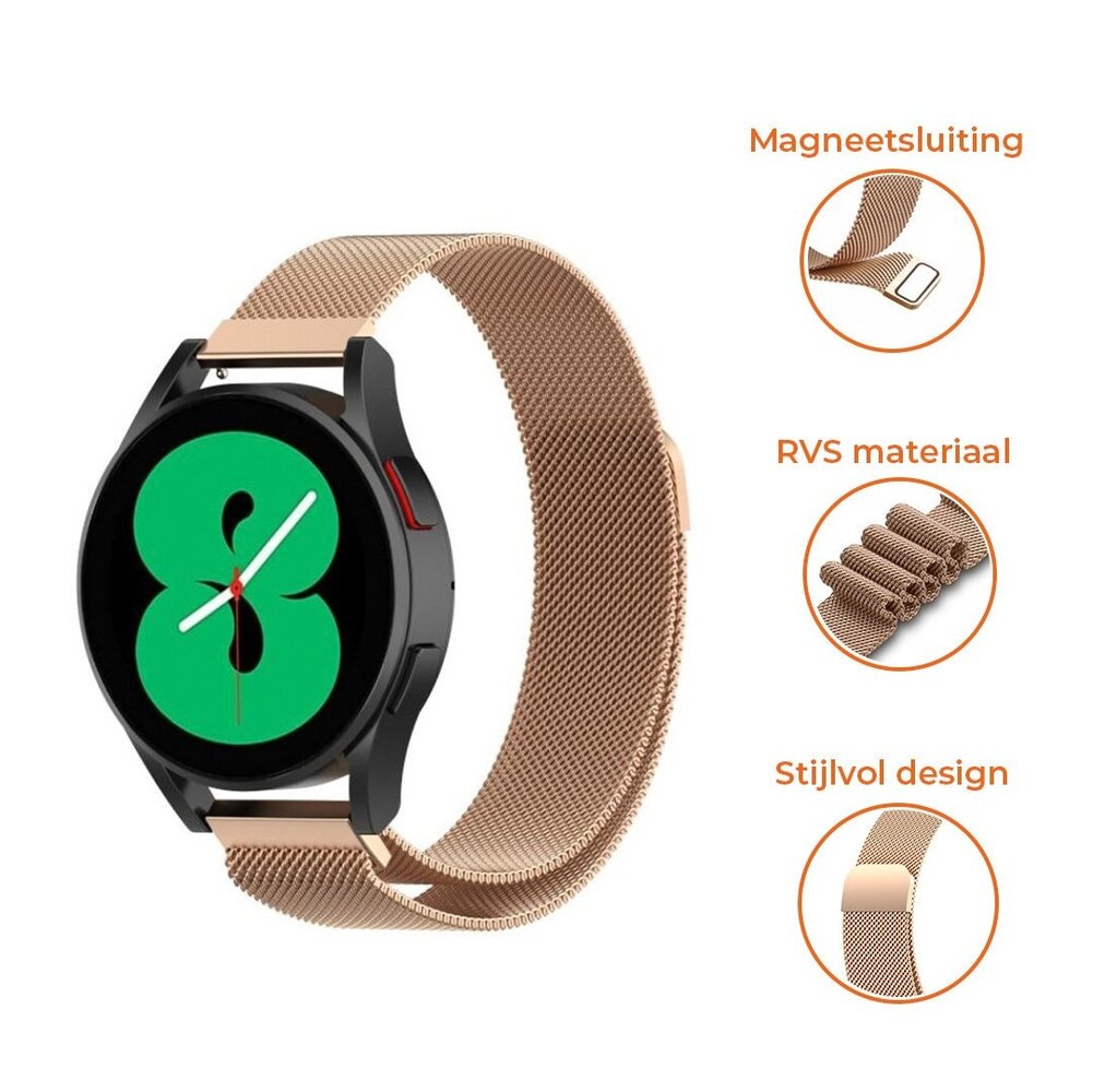 Strap-it Strap-it Correa milanese Samsung Galaxy Watch 7 - 40mm (oro rosa) Strap-it Strap-it Correa milanese Samsung Galaxy Watch 7 - 40mm (oro rosa)