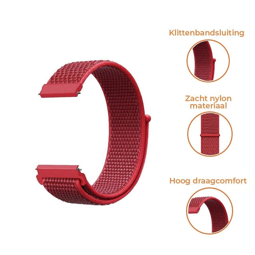 Strap-it Strap-it Correa nylon Samsung Galaxy Watch 7 - 40mm (rojo) Strap-it Strap-it Correa nylon Samsung Galaxy Watch 7 - 40mm (rojo)