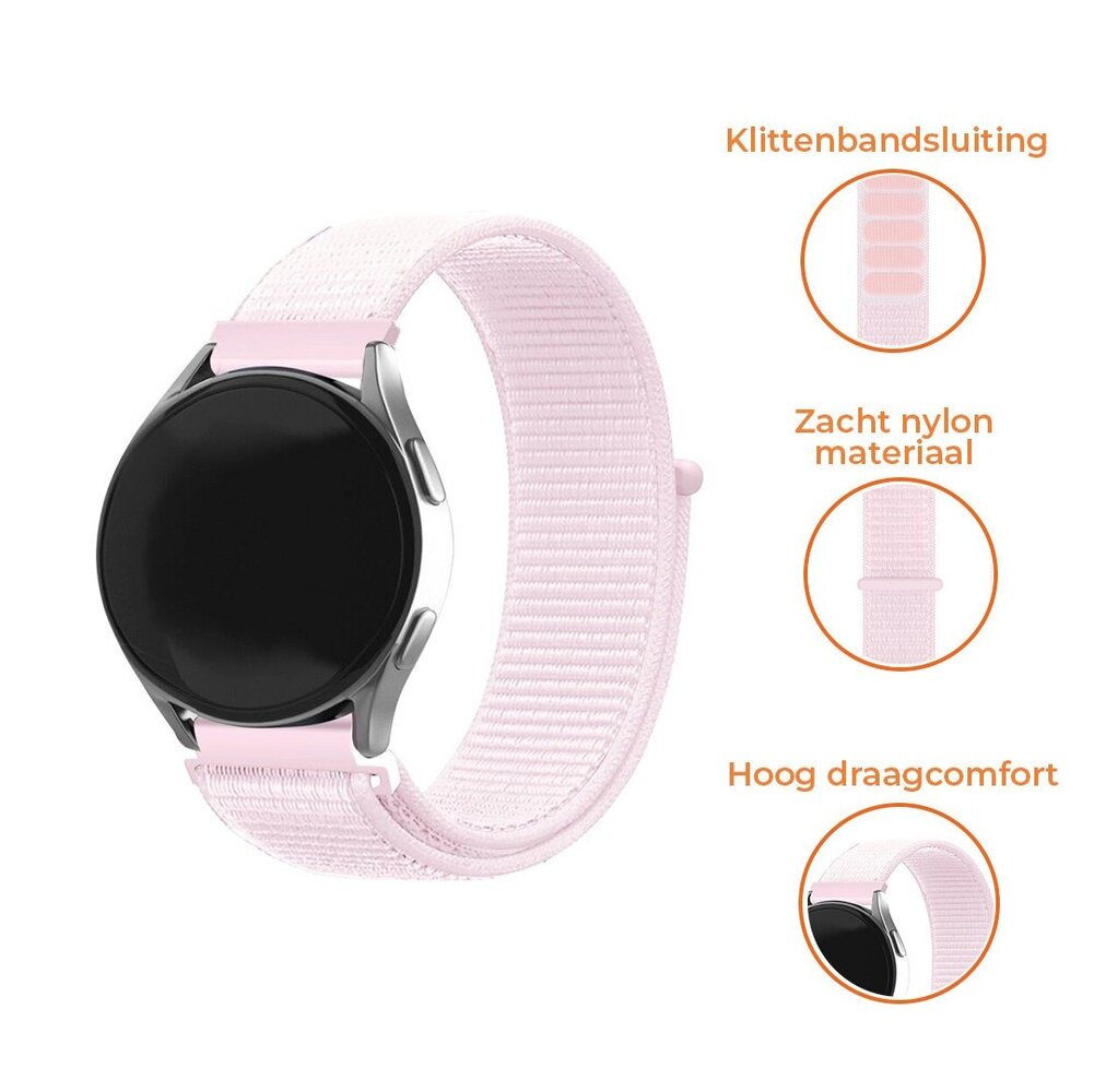 Strap-it Strap-it Correa nylon Samsung Galaxy Watch 7 - 40mm (rosa claro) Strap-it Strap-it Correa nylon Samsung Galaxy Watch 7 - 40mm (rosa claro)