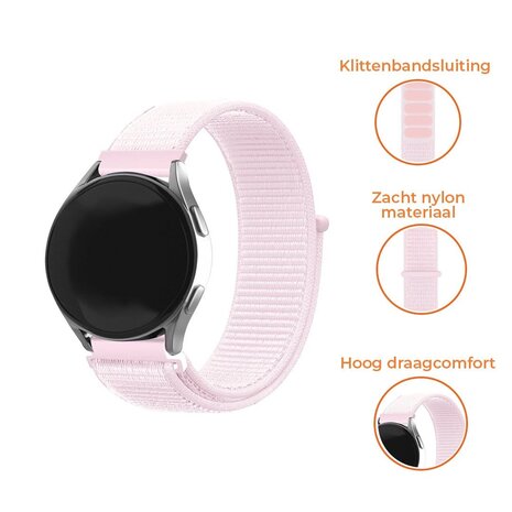Strap-it Strap-it Correa nylon Samsung Galaxy Watch 7 - 40mm (rosa claro) Strap-it Strap-it Correa nylon Samsung Galaxy Watch 7 - 40mm (rosa claro)