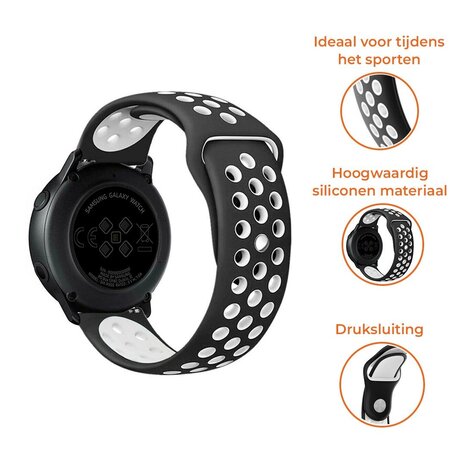 Strap-it Strap-it Correa deportiva Samsung Galaxy Watch 7 - 44mm (negro/blanco) Strap-it Strap-it Correa deportiva Samsung Galaxy Watch 7 - 44mm (negro/blanco)
