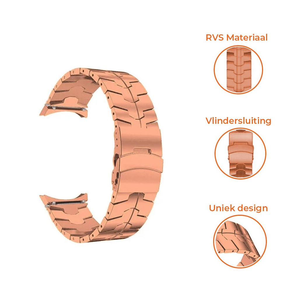 Strap-it Strap-it Correa acero sólida Samsung Galaxy Watch 7 - 44mm (or rosa) Strap-it Strap-it Correa acero sólida Samsung Galaxy Watch 7 - 44mm (or rosa)