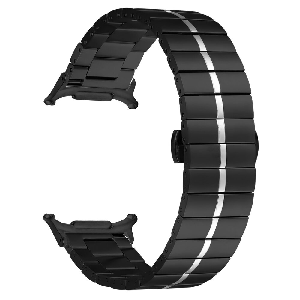 Strap-it Strap-it Correa metal de lujo Samsung Galaxy Watch Ultra (negro/plata) Strap-it Strap-it Correa metal de lujo Samsung Galaxy Watch Ultra (negro/plata)