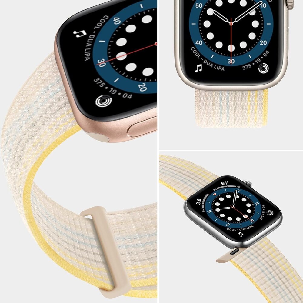Strap-it Strap-it Correa nylon con hebilla Apple Watch (blanco estrella mix) Strap-it Strap-it Correa nylon con hebilla Apple Watch (blanco estrella mix)