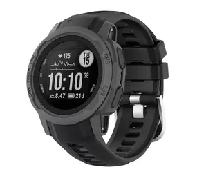 Strap-it Correa silicona Garmin Instinct 2s (negro)