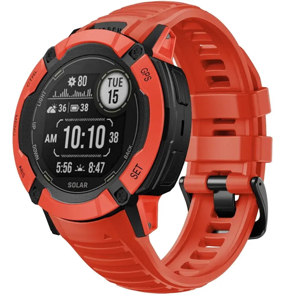 Strap-it Strap-it Correa silicona Garmin Instinct 2x (rojo)