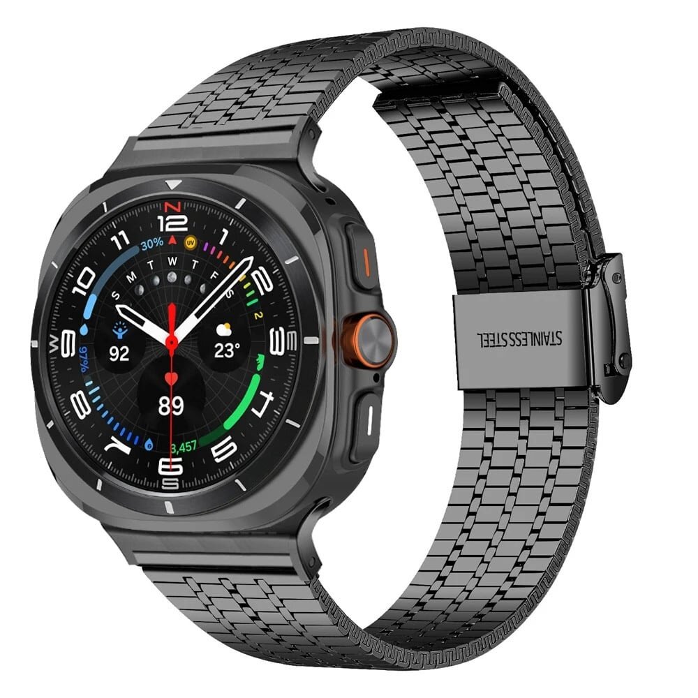 Strap-it Strap-it Correa acero de lujo Samsung Galaxy Watch Ultra (negro) Strap-it Strap-it Correa acero de lujo Samsung Galaxy Watch Ultra (negro)