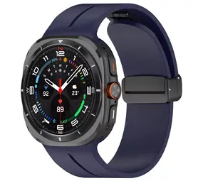Strap-it Correa silicona con D-buckle Samsung Galaxy Watch Ultra (azul oscuro)