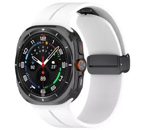 Strap-it Correa siicona con D-buckle Samsung Galaxy Watch Ultra (blanco)