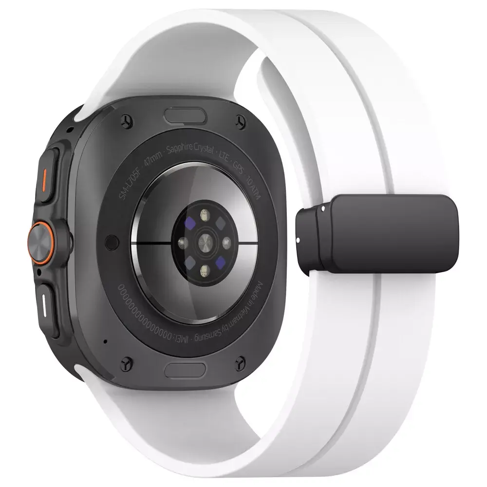 Strap-it Strap-it Correa siicona con D-buckle Samsung Galaxy Watch Ultra (blanco)